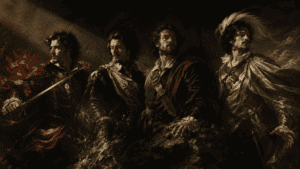 I 4 moschettieri e la pluralità delle immagini. Aria, Acqua, Terra e Fuoco
