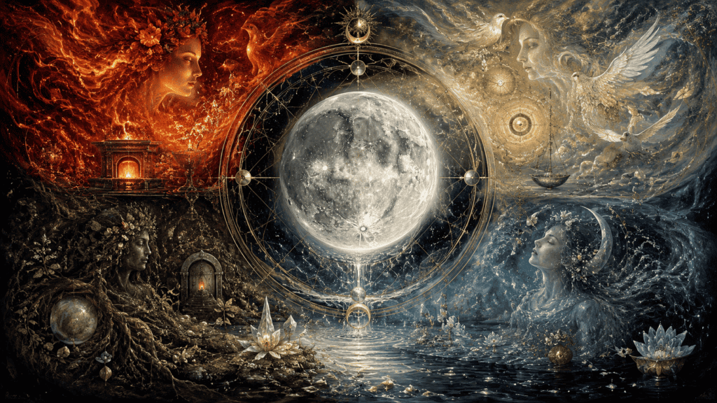 La Luna nei 4 elementi e Psicologia alchemica di James Hillman